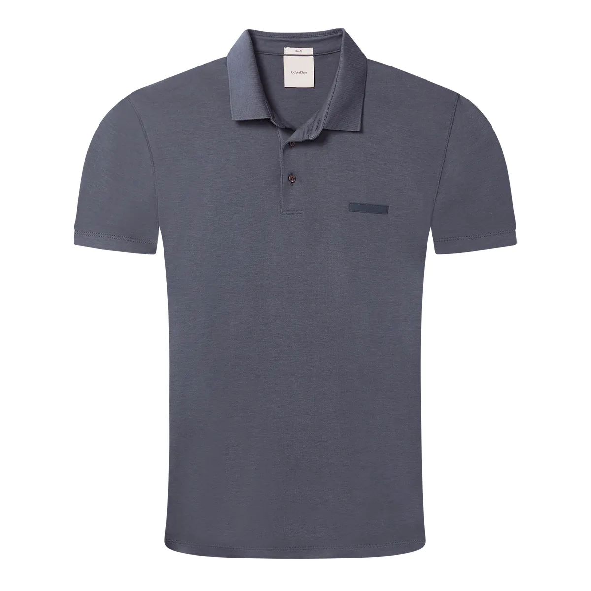 Calvin Klein SS Slim Supima Logo Polo Dark Slate Grey