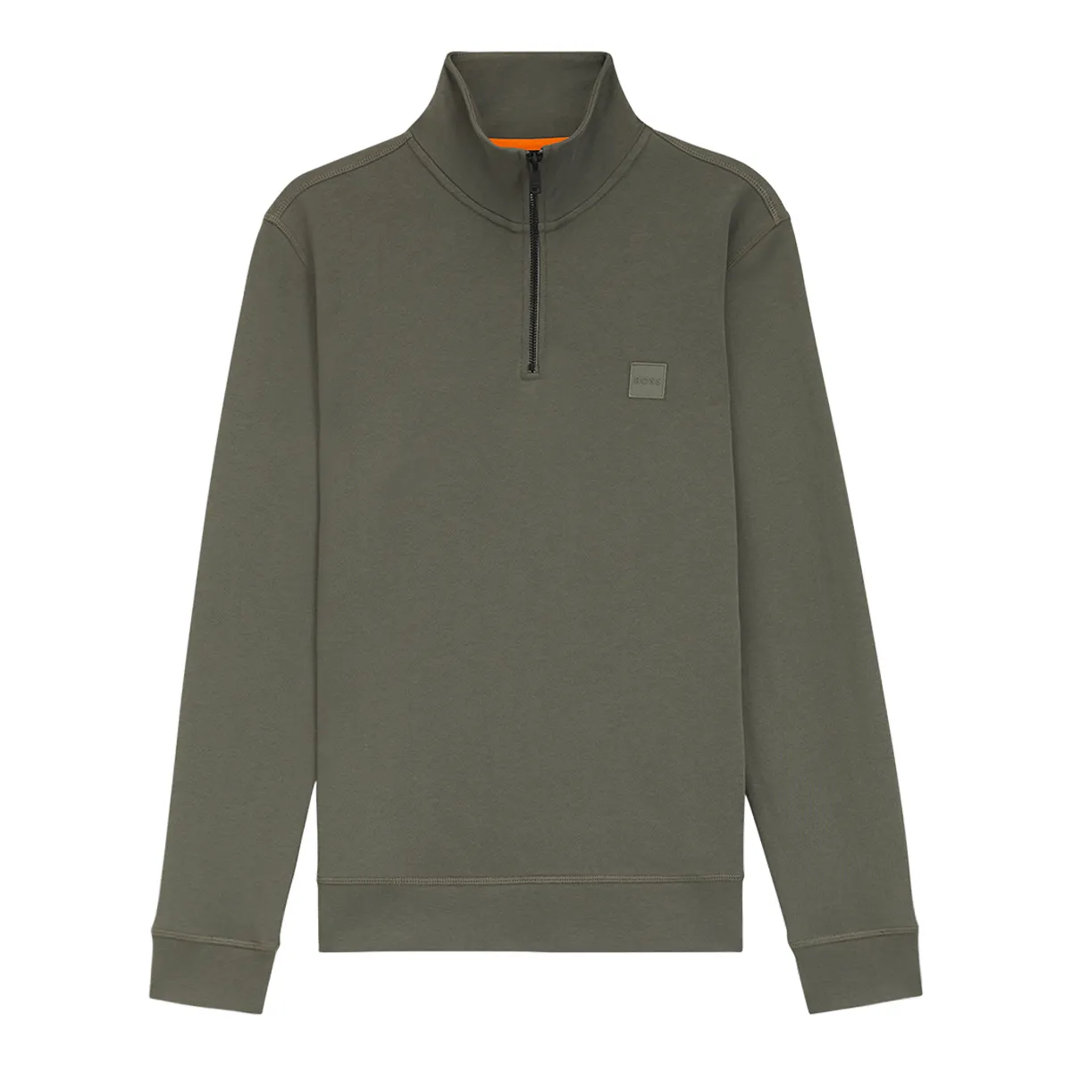Boss Zetrust Half Zip Sweatshirt Open Dark Grey - 076