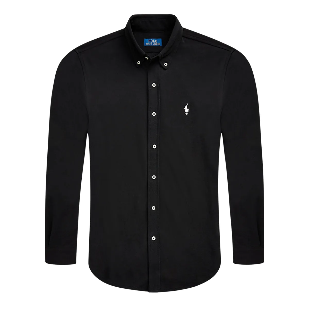 Ralph Lauren LS Knit Polo Shirt Black - 008