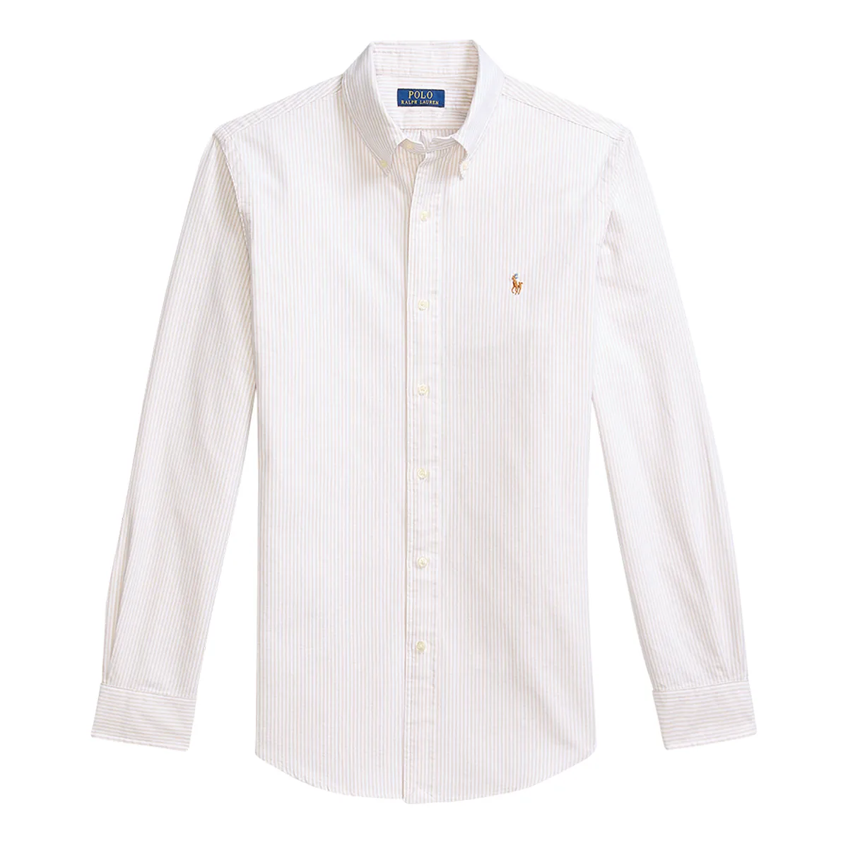Ralph Lauren LS Stripe Sport Shirt Beige - 007