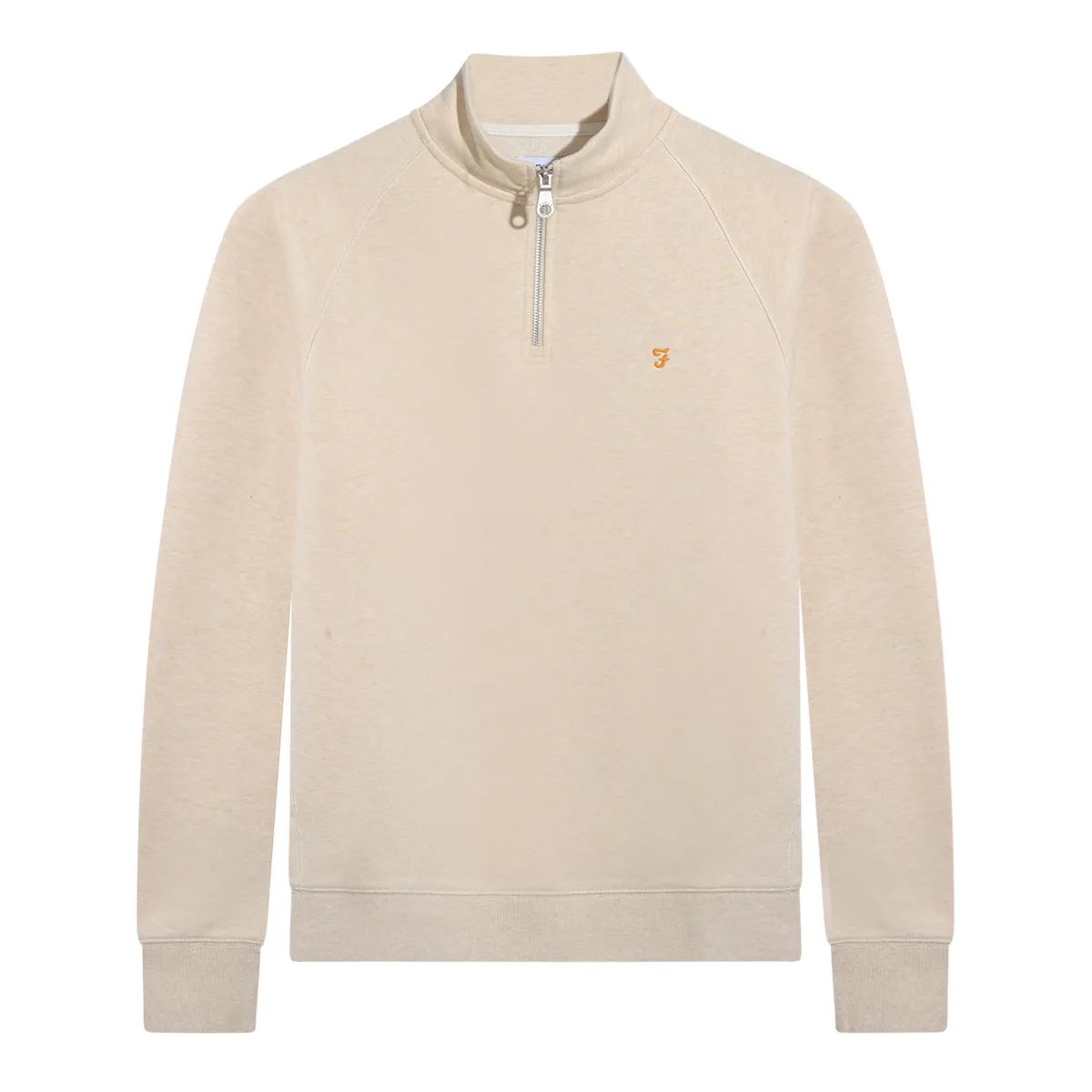 Farah Jim 1/4 Zip Sweater Birch Grey Marl