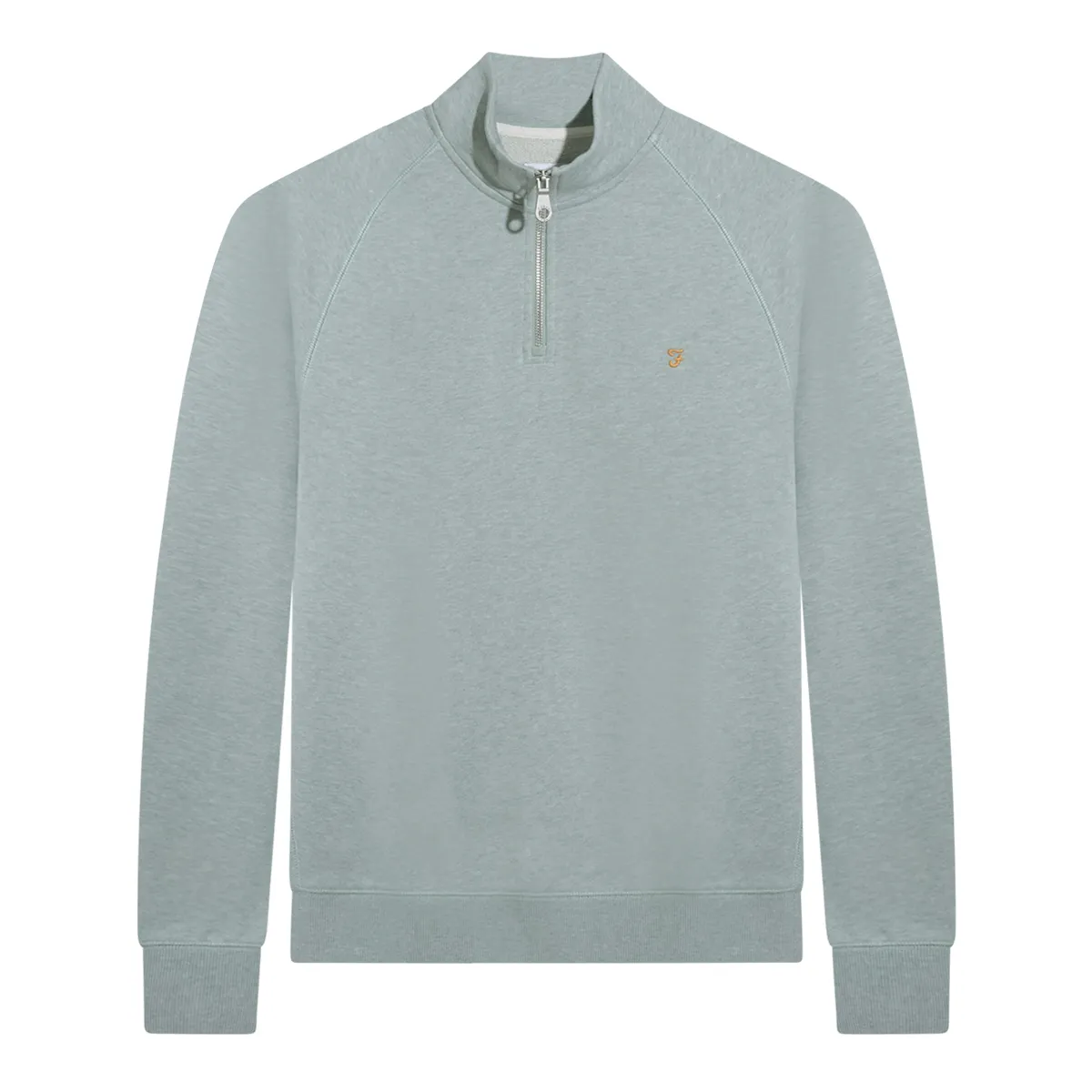 Farah Jim 1/4 Zip Sweater Green Mist Marl