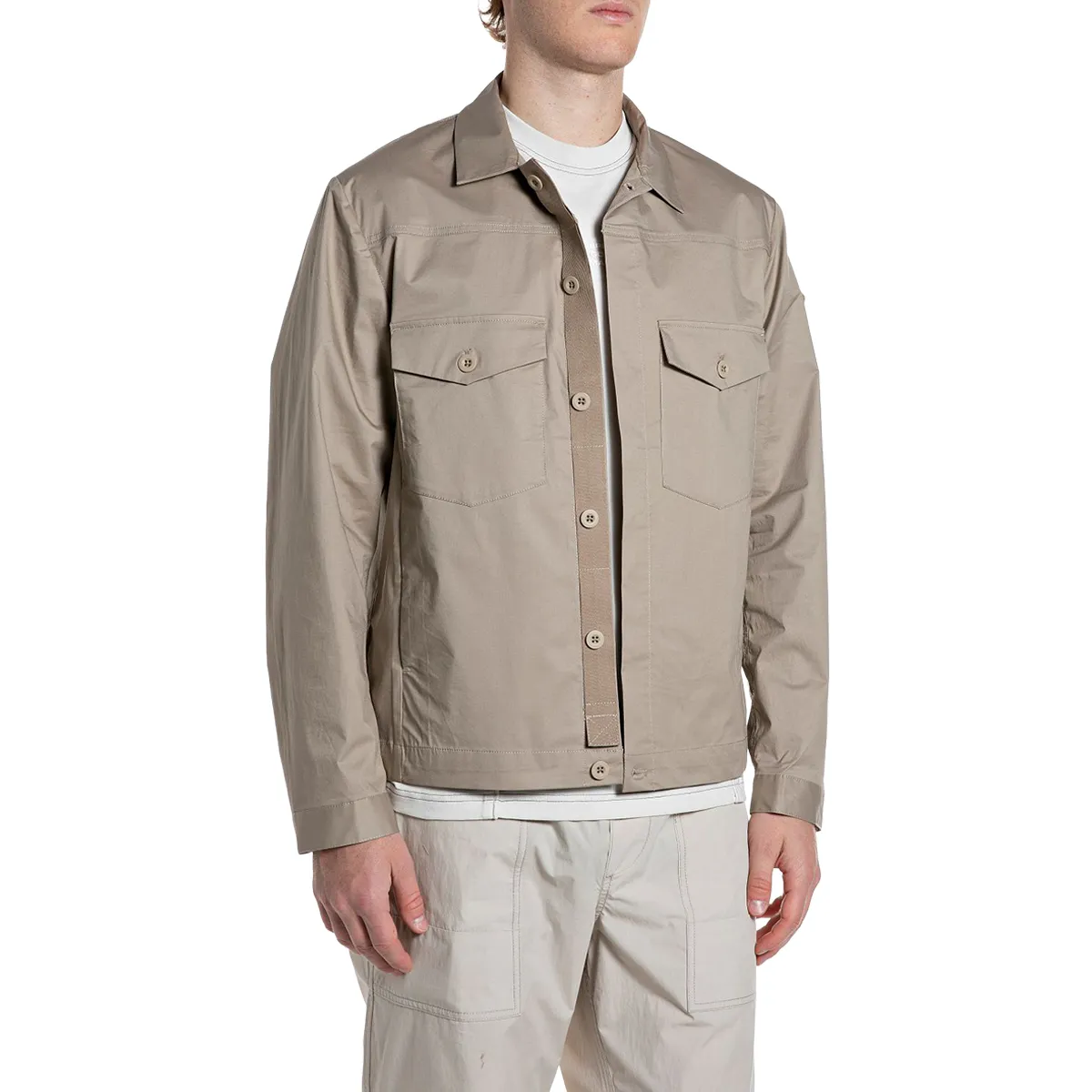 Replay Pocket Overshirt Beige