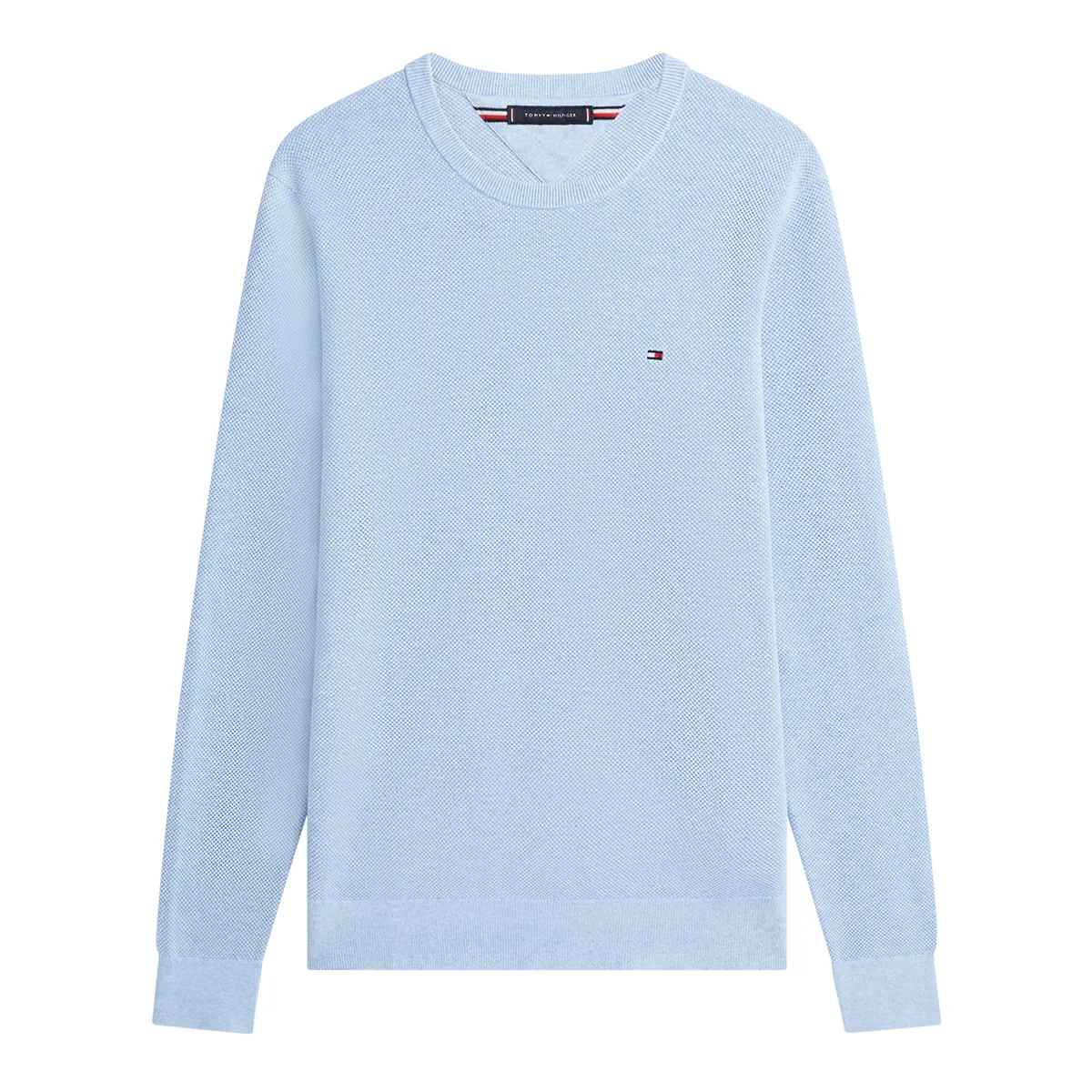 Tommy Hilfiger Essential Knit Structure Crew Neck Vessel Blue