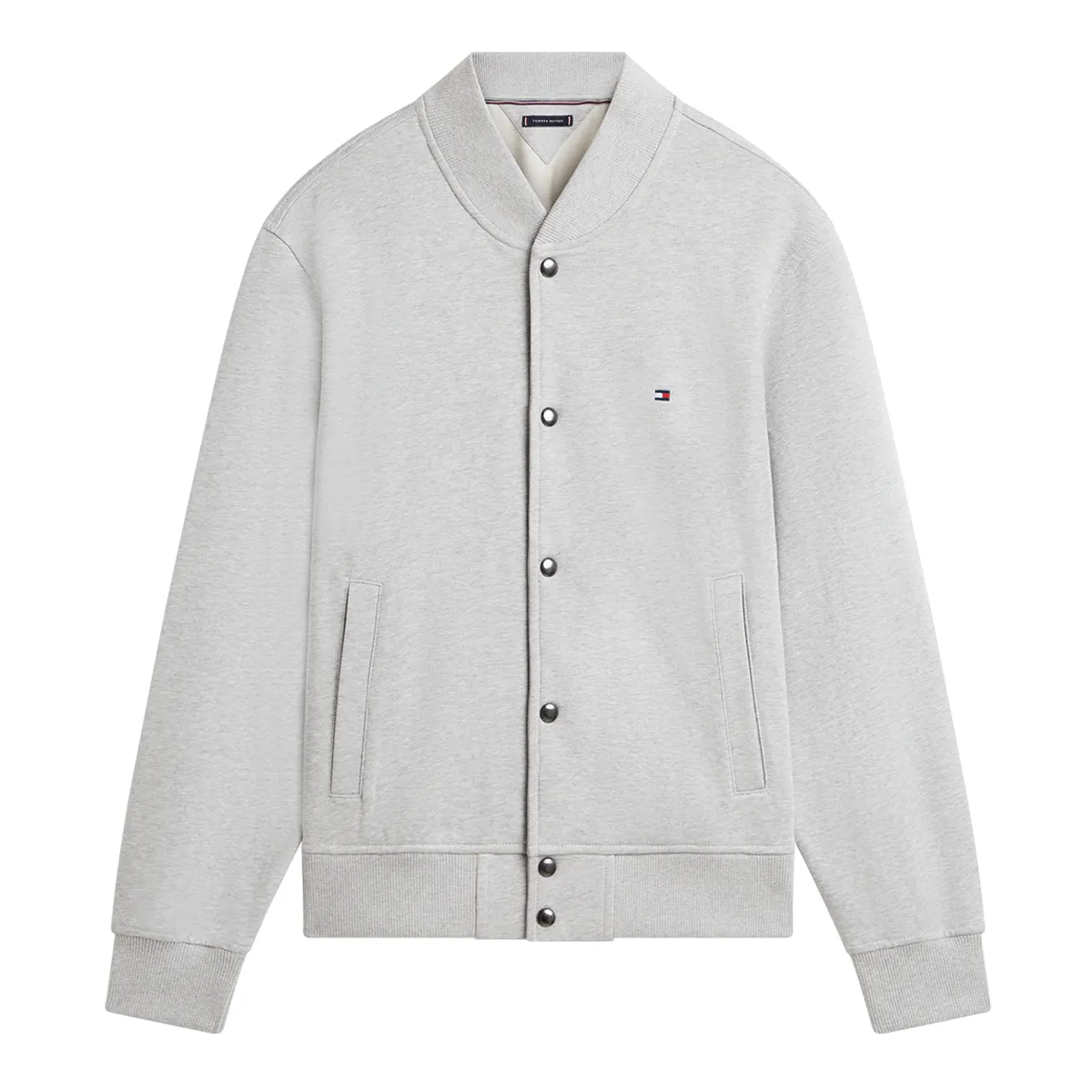 Tommy Hilfiger Ess Terry Bomber Jacket Light Grey Heather