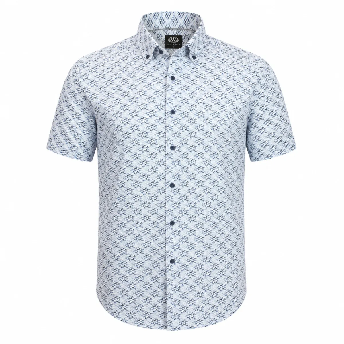 William Tailor SS Arrow Print Shirt Blue